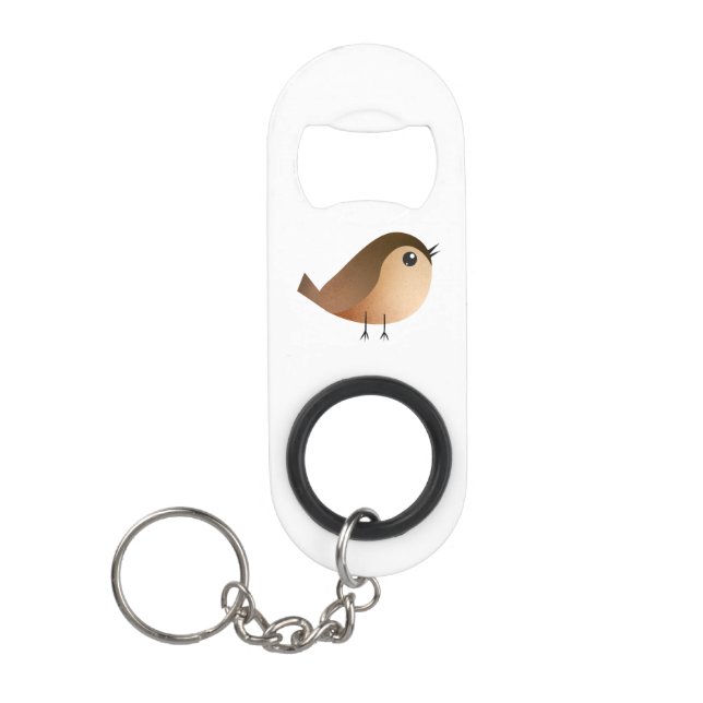 Porte-clé Décapsuleur Dessin animé d'oiseau moineau   (Devant)