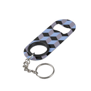 Porte-clé Décapsuleur Diamant répétant le motif dans Heather bleue noire