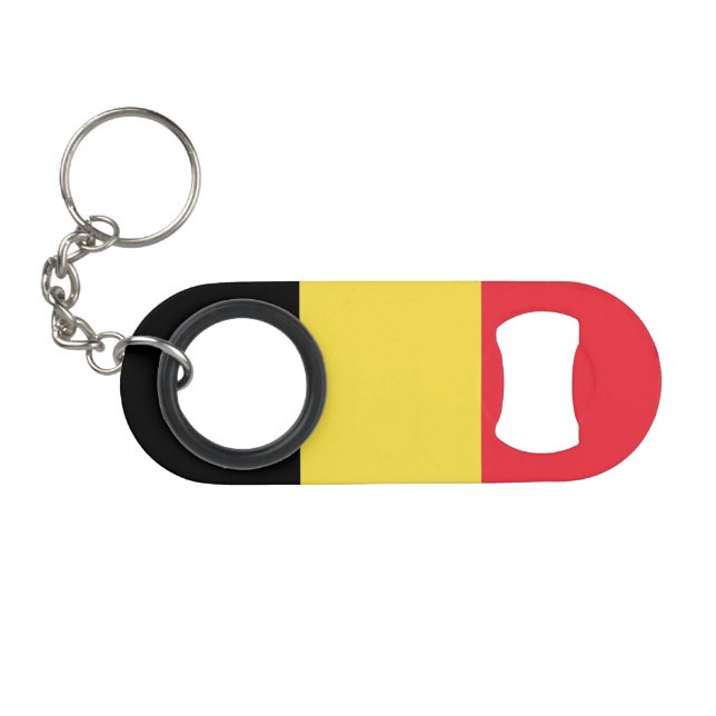 Porte-clé Décapsuleur Drapeau belge patriotique (Devant (Horizontal))