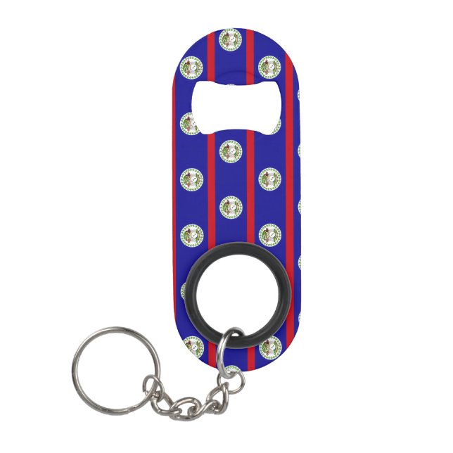 Porte-clé Décapsuleur Drapeau bélizien (Devant)