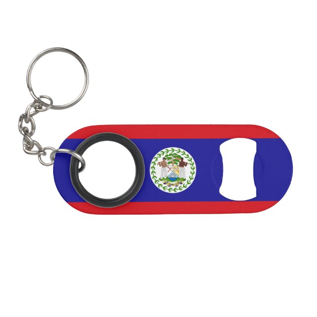 Porte-clé Décapsuleur Drapeau bélizien (Devant (Horizontal))
