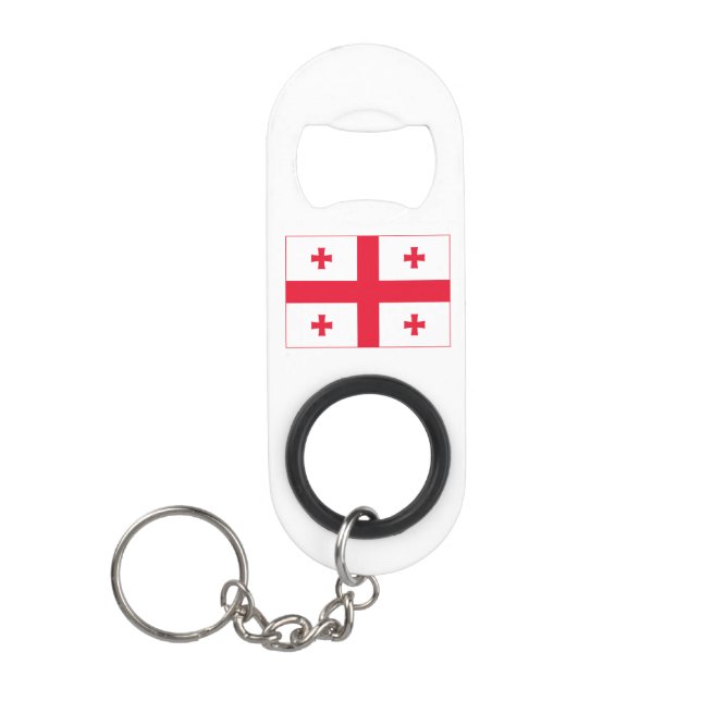 Porte-clé Décapsuleur Drapeau de Géorgie (Devant)