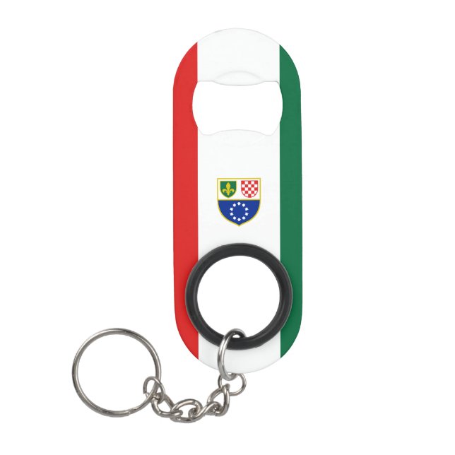 Porte-clé Décapsuleur Drapeau de la Fédération de Bosnie-Herzégovine (Devant)