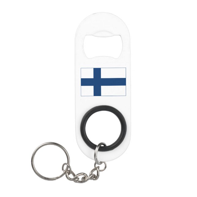 Porte-clé Décapsuleur Drapeau de la Finlande (Devant)