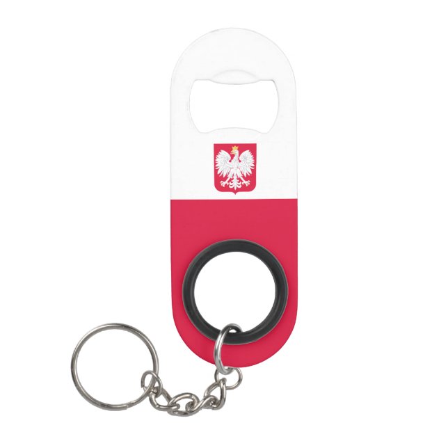Porte-clé Décapsuleur Drapeau de la Pologne (Devant)