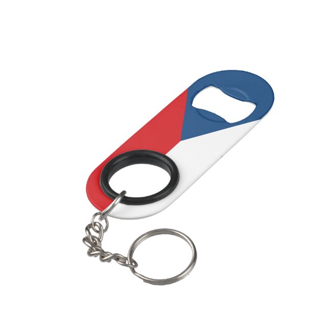 Porte-clé Décapsuleur Drapeau de la République tchèque (angle arrière)