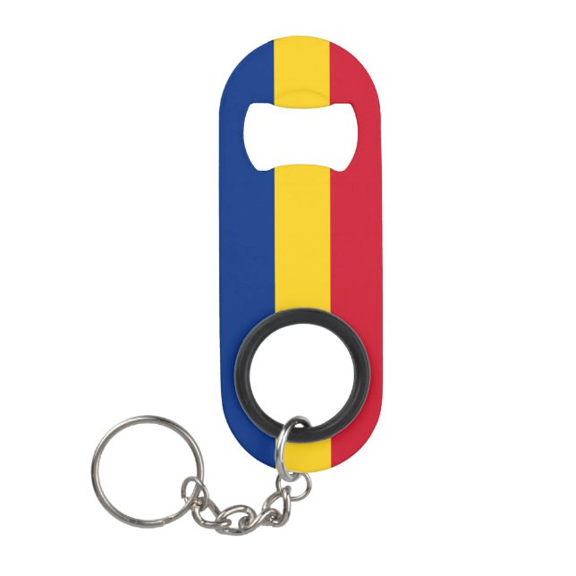 Porte-clé Décapsuleur Drapeau de la Roumanie (Devant)