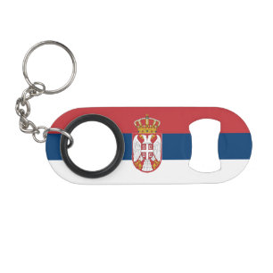 Porte-clé Décapsuleur Drapeau de la Serbie