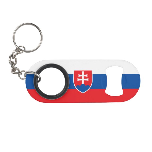 Porte-clé Décapsuleur Drapeau de la Slovaquie (Devant (Horizontal))