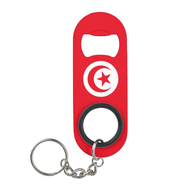 Porte-clé Décapsuleur Drapeau de la Tunisie (Devant)