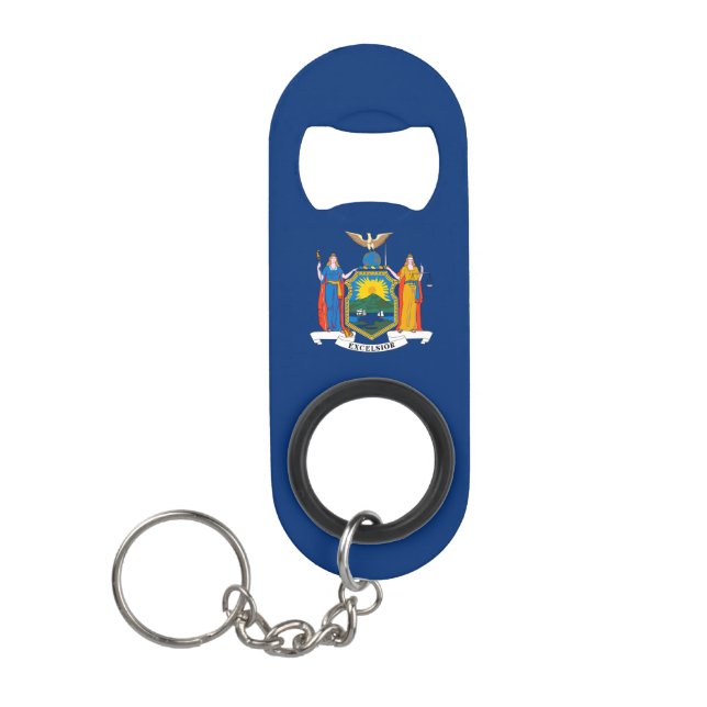Porte-clé Décapsuleur Drapeau de l'État de New York (Devant)