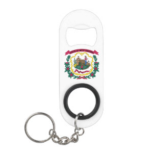 Porte-clé Décapsuleur Drapeau de l'État de Virginie-Occidentale