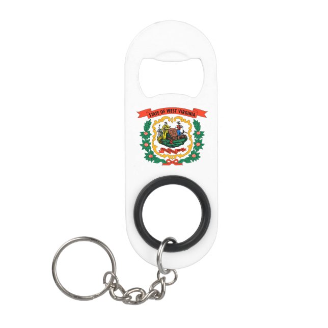 Porte-clé Décapsuleur Drapeau de l'État de Virginie occidentale (Devant)