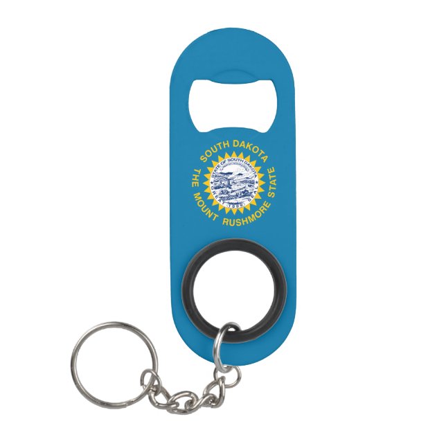 Porte-clé Décapsuleur Drapeau de l'État du Dakota du Sud (Devant)