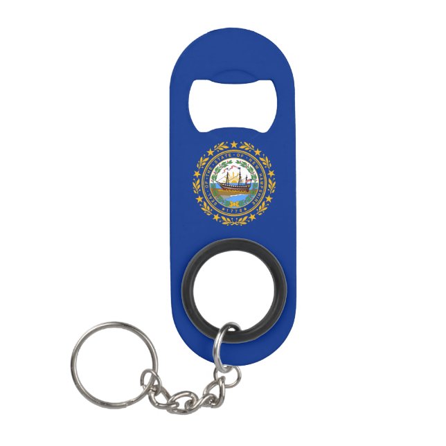 Porte-clé Décapsuleur Drapeau de l'État du New Hampshire (Devant)