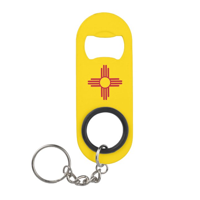 Porte-clé Décapsuleur Drapeau de l'État du Nouveau-Mexique (Devant)
