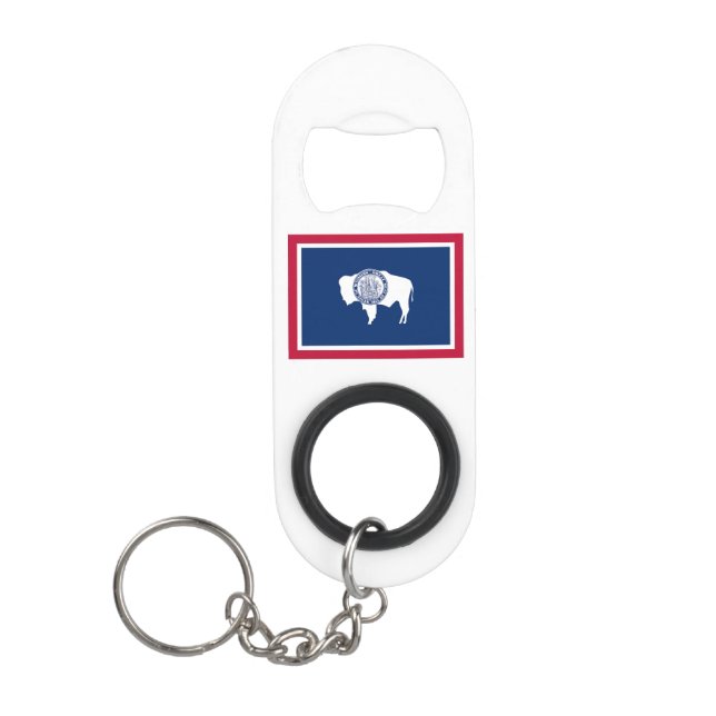 Porte-clé Décapsuleur Drapeau de l'État du Wyoming (Devant)