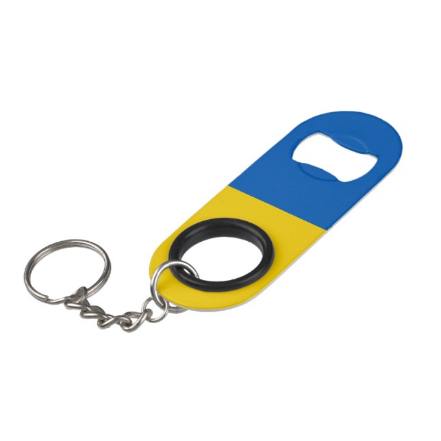 Porte-clé Décapsuleur Drapeau de l'Ukraine (Devant Angle)