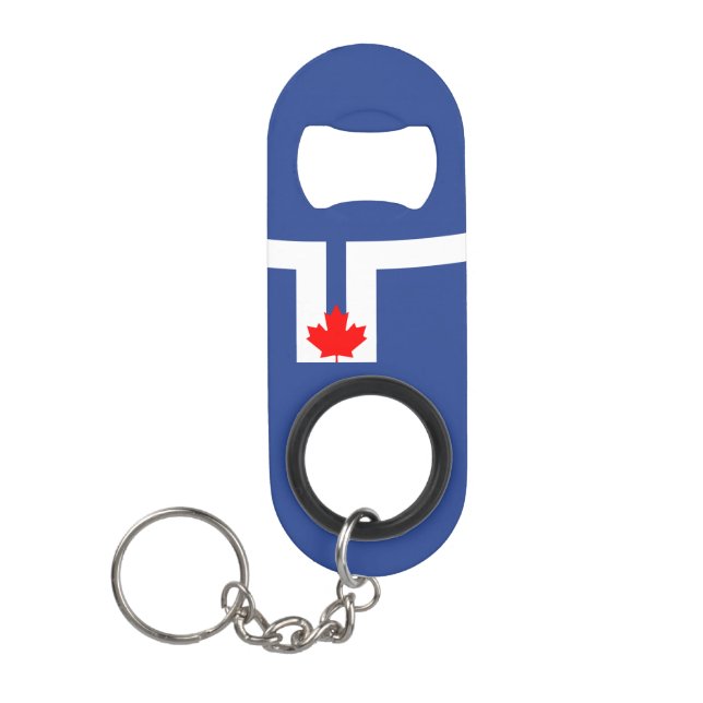 Porte-clé Décapsuleur Drapeau de Toronto, Ontario Porte - clé Bottle Ope (Devant)
