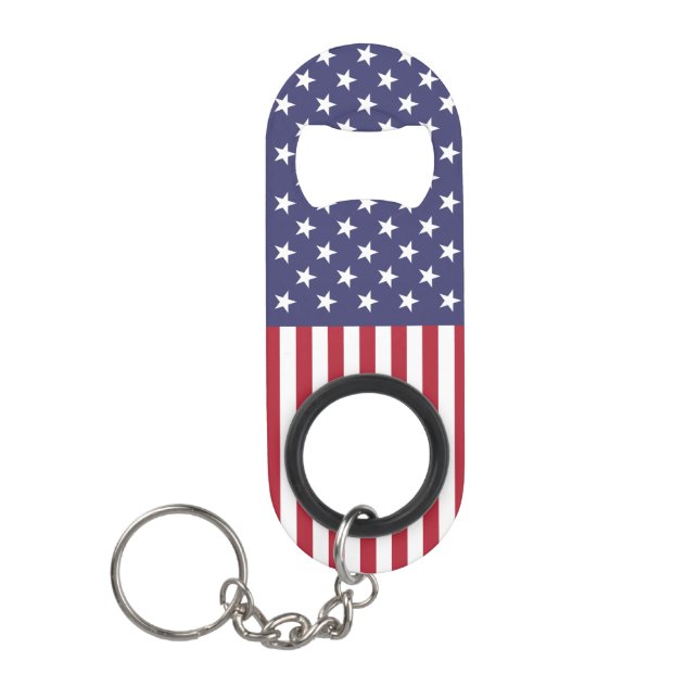 Porte-clé Décapsuleur Drapeau des États-Unis (Devant)