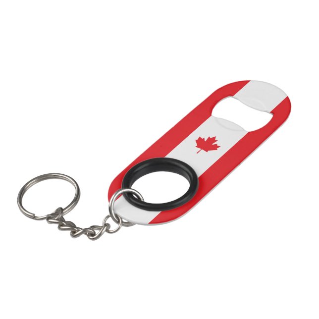 Porte-clé Décapsuleur Drapeau du Canada (Devant Angle)