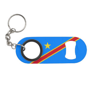 Porte-clé Décapsuleur Drapeau du Congo Kinshasa