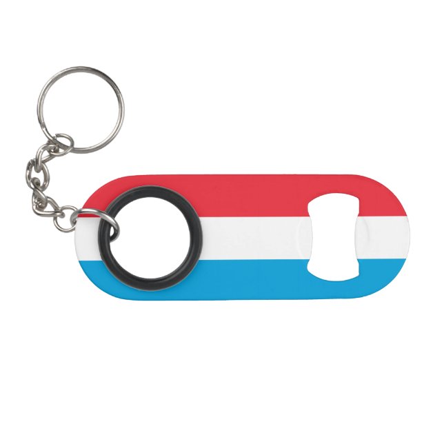 Porte-clé Décapsuleur Drapeau du Luxembourg (Devant (Horizontal))