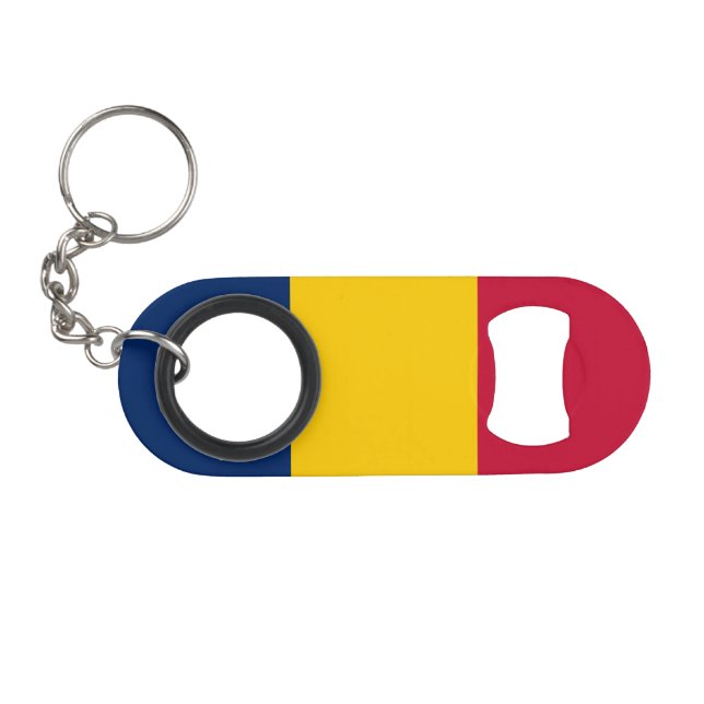 Porte-clé Décapsuleur Drapeau du Tchad (Devant (Horizontal))