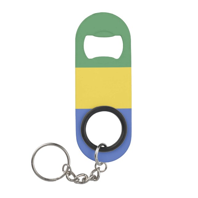 Porte-clé Décapsuleur Drapeau Gabon (Devant)