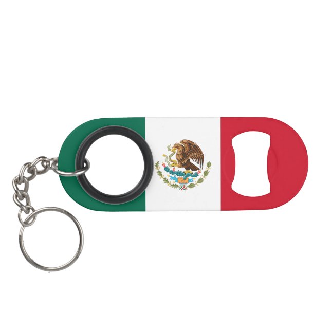 Porte-clé Décapsuleur Drapeau Mexicain (Dos Horizontal)