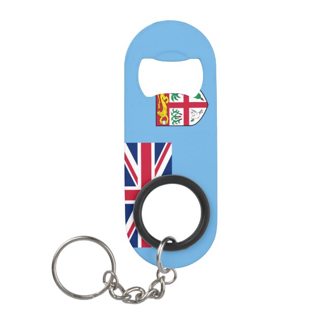 Porte-clé Décapsuleur Drapeau national de Fidji patriotique (Devant)