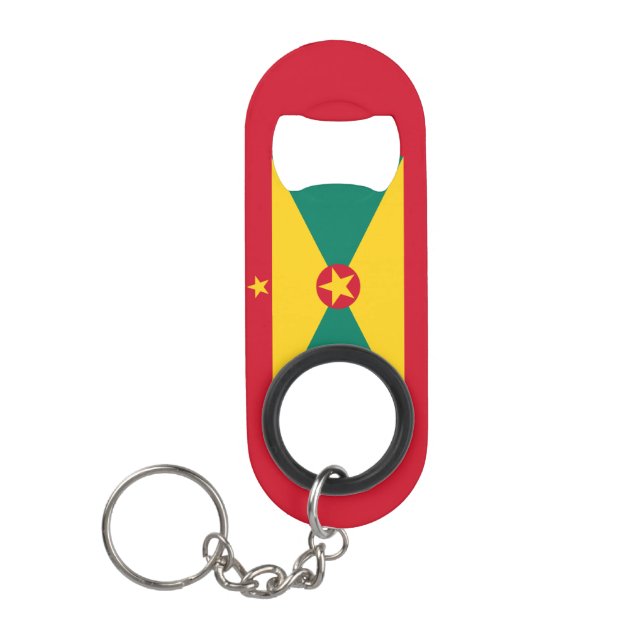 Porte-clé Décapsuleur Drapeau national de Grenade Patriotique (Devant)