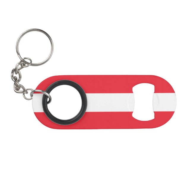 Porte-clé Décapsuleur Drapeau patriotique autrichien (Devant (Horizontal))