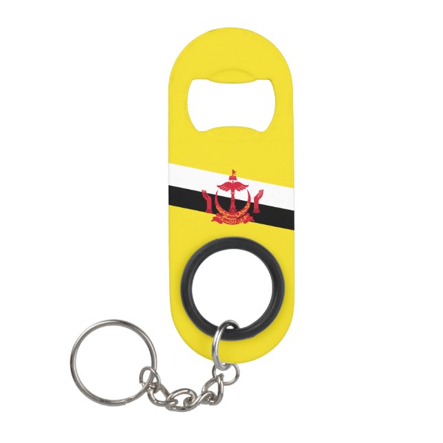 Porte-clé Décapsuleur Drapeau patriotique de Brunei (Devant)
