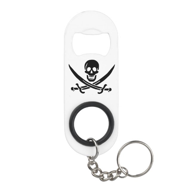 Porte-clé Décapsuleur Drapeau pirate crâne épées croisées (Dos)
