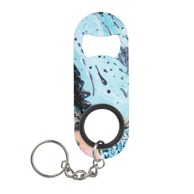 Porte-clé Décapsuleur Éclaboussure de peinture (Devant)