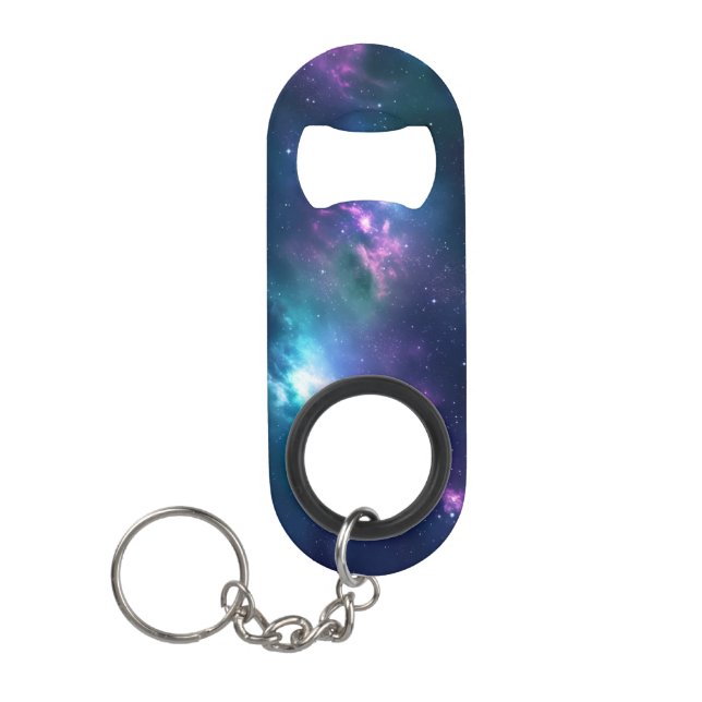 Porte-clé Décapsuleur Éclairage stellaire : nébuleuse avec étoiles brill (Devant)
