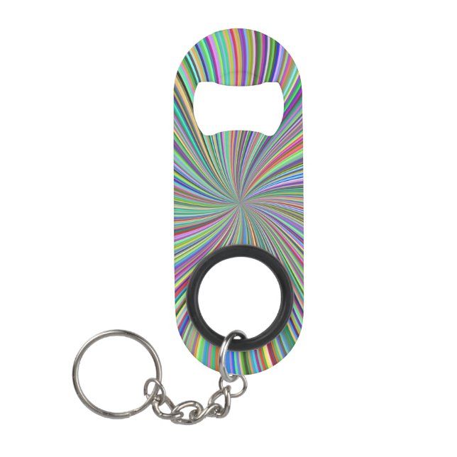 Porte-clé Décapsuleur Énergétique Colorful Ribbon Sunburst (Devant)