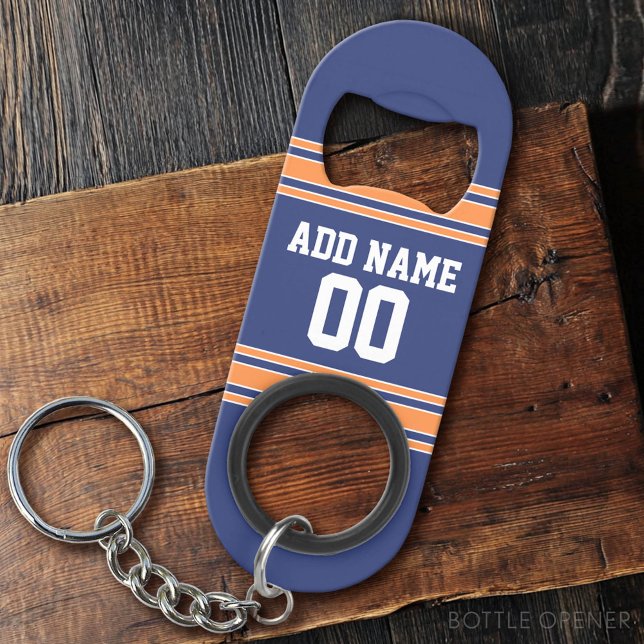 Porte-clé Décapsuleur Équipe Jersey avec nom et numéro personnalisés (Custom Bottle Opener)