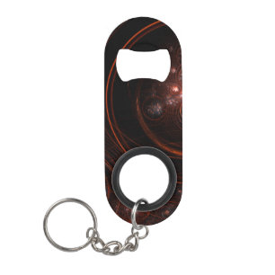 Porte-clé Décapsuleur Étoile cramoisie en orbite dans l'art cosmique abs