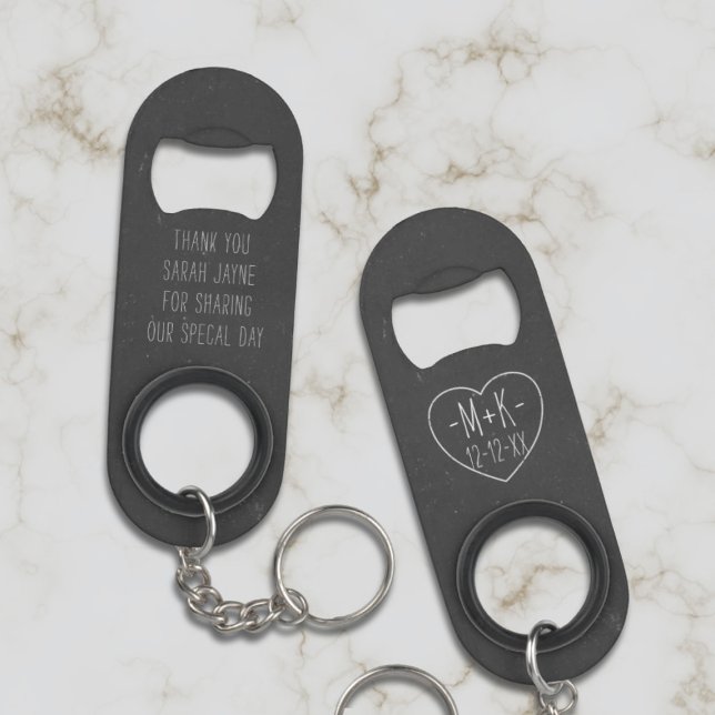Porte-clé Décapsuleur Faux Chalkboard Mariage Porte - clé Bottle Opener (Créateur téléchargé)