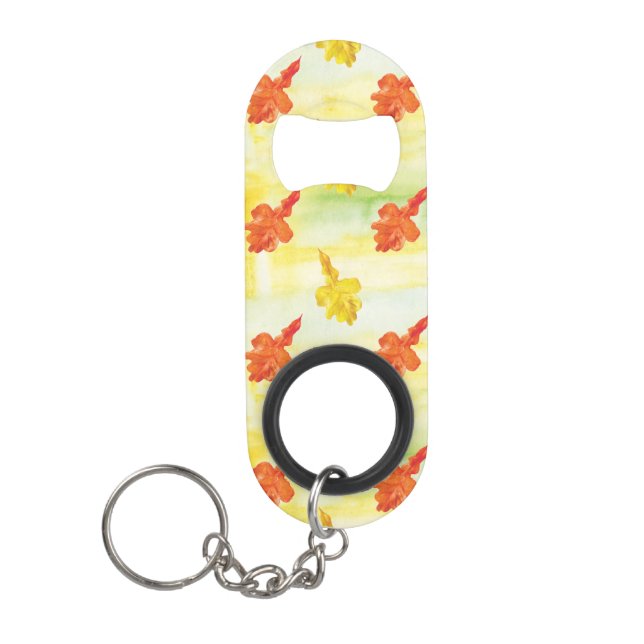 Porte-clé Décapsuleur feuilles d'automne de l'aquarelle (Devant)