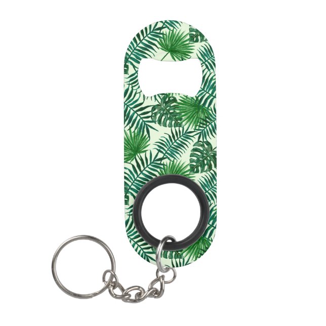 Porte-clé Décapsuleur Feuilles tropicaux (Devant)