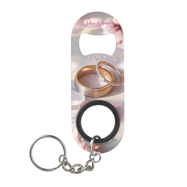 Porte-clé Décapsuleur Fleur de cerisier, Sakura et alliances #2 (Devant)
