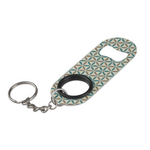 Porte-clé Décapsuleur Fleur de vie - motif de timbre - BG 1