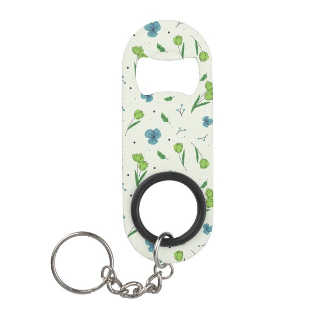 Porte-clé Décapsuleur Fleur Motif Printemps Floral (Devant)