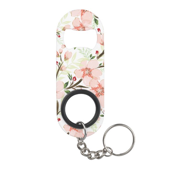 Porte-clé Décapsuleur Fleurs roses (Dos)