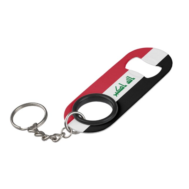 Porte-clé Décapsuleur Flot d'Iraq (Devant Angle)