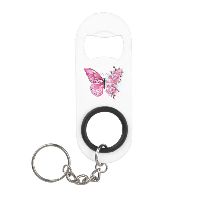 Porte-clé Décapsuleur Flower Butterfly (Devant)