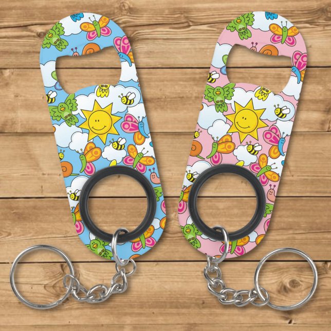 Porte-clé Décapsuleur Fond de bébés animaux (Créateur téléchargé)